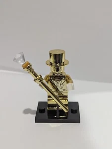 Lego Mr Gold Custom Minifigure Complete - Picture 1 of 5
