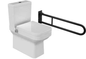 Kompakt-WC mit Bidetfunktion, Mischbatterie, weich schließendem Sitz, Handlauf - Bild 1 von 12
