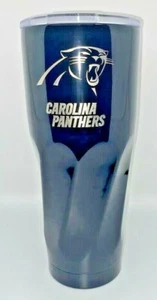 Vaso de viaje Carolina Panthers negro acero inoxidable con base giratoria 28 OZ - Imagen 1 de 1