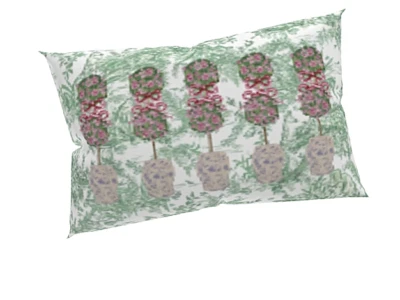 Fundas de almohada topiarias rosas jengibre topiarias topiarias inserción artesanal Foto 1 de 4