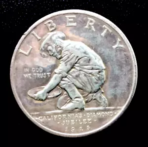 1925 s California Diamond Jubilee Commemorative Silver Half Dollar -US Coins 50C - Picture 1 of 4