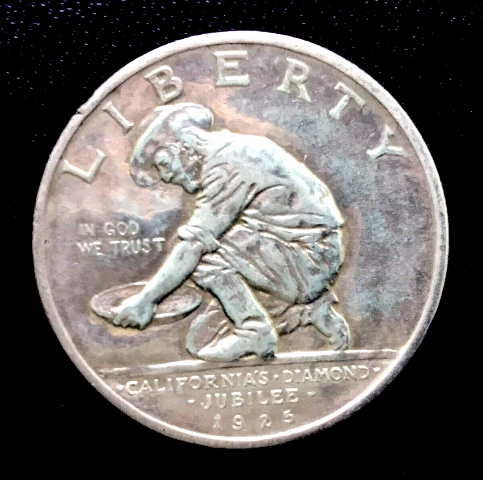 1925 s California Diamond Jubilee Commemorative Silver Half Dollar -US Coins 50C - Image 1 of 4