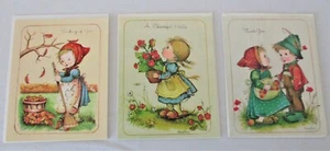 3 Anneliese Grußkarten Vintage kleine Kinder mit Umschlägen 1982 1984 unbenutzt - Bild 1 von 8