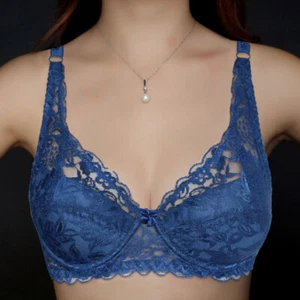 Ladies Bras Lingerie Lace Push Up Bra Underwire Bralette Underwear 32-42 A B C D - Picture 1 of 26