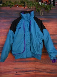 Columbia Powder Keg womens vintage 1990's Blue Ski Coat w Zip in liner XL ? - Picture 1 of 12