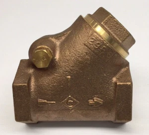 Crane 76E 1" Bronze Y Check Valve 1" NPT 300S 1000 CWP - Picture 1 of 6