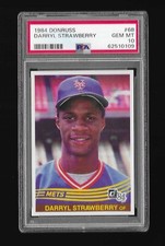 Darryl Strawberry 1984 Donruss PSA 10 GEM MINT Rookie Card #68 Mets PSA 10 GEM