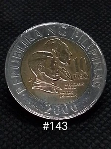 #143 , Phillipine coin , 10 Peso , 2006 , KM#278 , ### - Picture 1 of 2