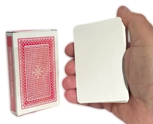 UTILITY BLANK FACE CARDS DECK 52 Bridge Magic 3 Three Monte Playing Set Gaff - Picture 1 of 9