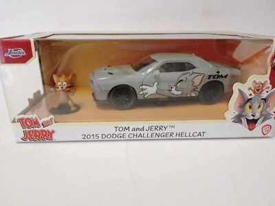 Jada Toys TOM & JERRY Dodge Challenger Hellcat + figurine 1/24 253255047 - Immagine 1 di 3