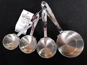 All-Clad Stainless Steel 4 Piece Measuring Cups Stainless Steel New - Picture 1 of 3
