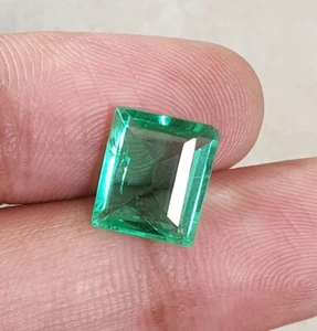 3.97 Ct Finest Green Colombian Emerald Lab Grown Baguette Cut AAA Loose Gemstone - Picture 1 of 9