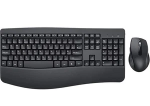 Seenda Wireless Tastatur und Maus Set Ergonomische Handballenauflage USB Schwarz - Bild 1 von 5