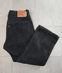 Vintage Levis 501 Jeans Herren 38x24 Schwarz Straight Button Fly Made in Egypt 90s - Bild 1 von 11