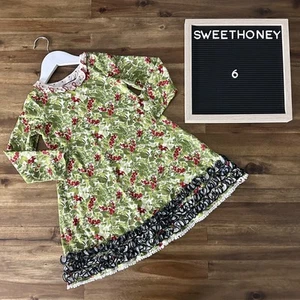 SweetHoney Dreamer Pajama Night Gown Green Holiday Foliage Floral Christmas 6 - Picture 1 of 9