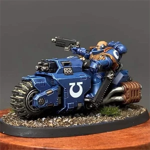 Outriders Space Marines Ultramarines Miniature model Warhammer 40K Painted - Picture 1 of 28