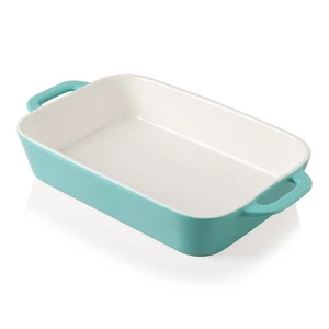 Juego de utensilios para hornear de cerámica, plato para hornear rectangular 9x13 para cocinar, cocina, pastel... - Imagen 1 de 9
