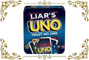 Mattel Games Liar’s UNO Card Game in Travel & Storage Tin - Picture 1 of 5