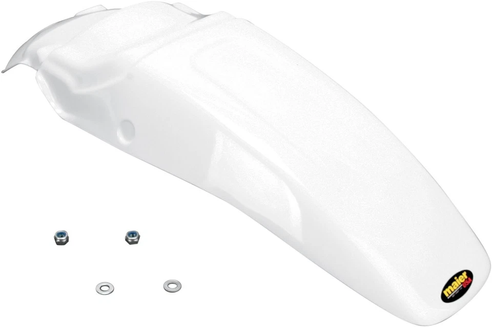 Maier White Plastic MX Rear Fender (170031) — 第 1/1 张图片