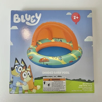 Nueva piscina inflable azul sombreada para bebés edad 2+ años verano piscina para niños Foto 1 de 2