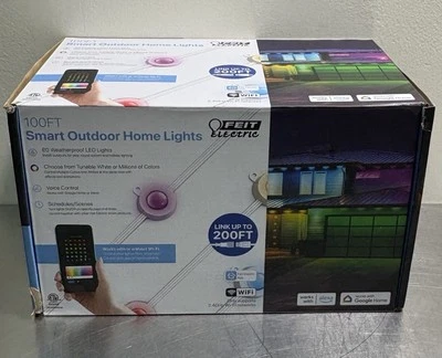 Feit Electric Permanent Outdoor Lights, Smart String Lights, 100FT LED Lights, 2 - Image 1 of 4
