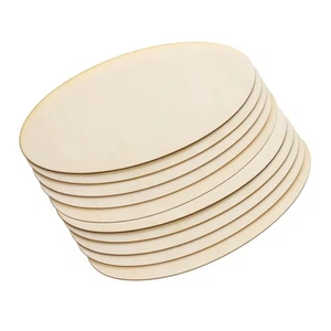 Piezas de madera 1200x600 mm, paquete de 10 formas de madera ovaladas sin terminar recortes de madera - Imagen 1 de 6