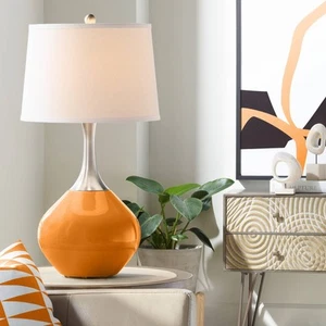 Color Plus Spencer 31" Cinnamon Spice Orange Table Lamp - Picture 1 of 3