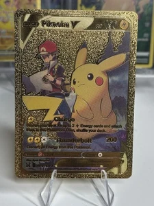 Display Card Pikachu V Silver Foil TG16/TG30 HP160 Fan Art Mint/NM - Picture 1 of 2