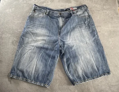 Pantalones Cortos de Denim Ecko Unltd Calce Suelto Para Hombre Hip Hop Patinador Y2K Talla 46 • Marca Ligera Foto 1 de 4