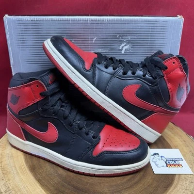 Nike Air Jordan 1 Retro Bred Banned 2001 Talla 8.5 136066-061 Negro Rojo Universitario Foto 1 de 4