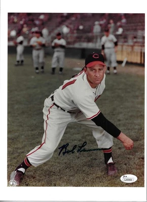 BOB LEMON AUTOGRAPHED 8X10 PHOTO JSA  AUTHENTICATED AUTO BEAUTIFUL - Image 1 of 2