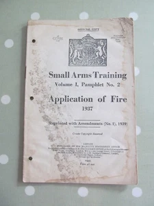 KLEINWAFFEN TRAINING MILITÄR HANDBUCH VOL 1 PAMPHLT NR 2 FEUERANWENDUNG 1937 - Bild 1 von 6