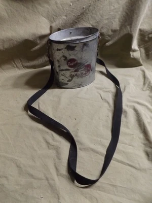 Primitive Vintage FRABILL ANGLER'S LEGACY Bait Bucket Make Do Screw Handle - Image 1 of 4