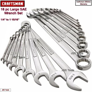 Craftsman 18 pc Combination Wrench Full Set Standard 12pt SAE 1/4" to 1-5/16" - Picture 1 of 5