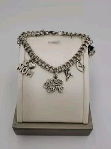 James Avery Medium Double Curb Bettelarmband mit 6 Charms *siehe Fotos - Bild 1 von 9