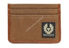 BELSTAFF CARD HOLDER WALLET IN BEIGE COTTON CANVAS AND LEATHER TRIM RRP £75 BNWT