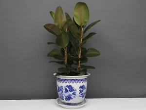 China Porzellan Blumentopf Blau-Weiß mit Landschaft Ø 28cm #P-BLU-P17-4 - Bild 1 von 4