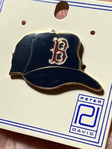 Boston Red Sox 1994 'B' Hat Jacket Lapel Shirt Enamel Pin NOS on Card - Picture 1 of 3