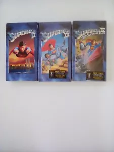 VHS Christopher Reeve Superman II is Open III, IV are Sealed Warner Home Video W - Imagen 1 de 2