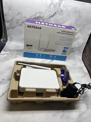 NETGEAR N300 WiFi Router With External Antennas (Model No. WNR2020) D - Image 1 of 3