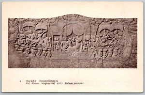 Indochinois Museum Paris France 1930s Postcard Angkor Wat Princley Boat - Picture 1 of 2