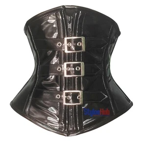 Women Underbust Steel Boned Burlesque Steamounk Gothic Vintage Lace-Up C8401P - Picture 1 of 18