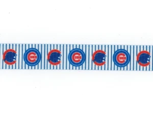 CHICAGO CUBS 5/8" GROSGRAIN RIBBON 1,3,5,10 YARDS BASEBALL FREE SHIPPING FROM US - Picture 1 of 1