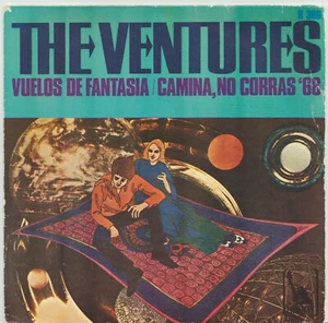 THE VENTURES - Vuelos de fantasia + 1 SINGLE 1968 SPANISH P/S SURF PSYCH RARE - Picture 1 of 4