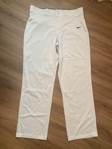Nike Team Baseball DriFit Pants XL Gray Long Ankle Length - Picture 1 of 6