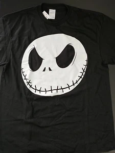 Nightmare Before Christmas Shirt Large Black Jack Skellington Glow in the Dark - Bild 1 von 3