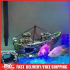 Aquarium Ornament   Sailing Boat Sunk Ship Destroyer Fish Tank Cave Decor