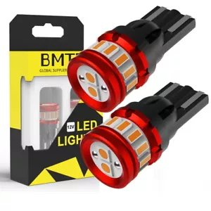 Amber T10 168 194 LED Front Side Marker Light Bulb 3000K Yellow For Chevyrolet - Picture 1 of 6