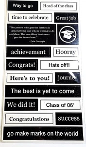 Graduations Stickers #2 We Did It Hats Off Success Achievement 4" x 7" - Picture 1 of 1