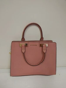 Michael kors Quinn Satchel Rose Leather Hand Bag New - Picture 1 of 16